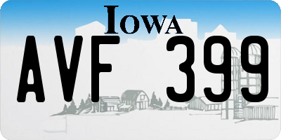 IA license plate AVF399