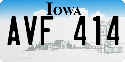 IA license plate AVF414