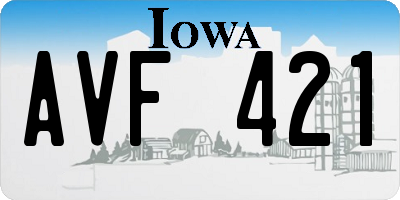 IA license plate AVF421