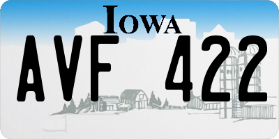 IA license plate AVF422