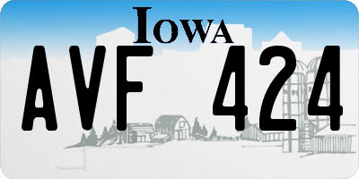 IA license plate AVF424