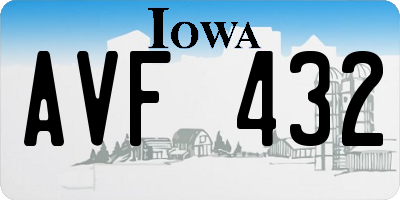 IA license plate AVF432