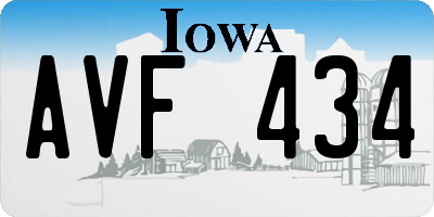 IA license plate AVF434