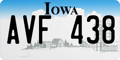 IA license plate AVF438