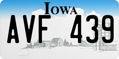 IA license plate AVF439