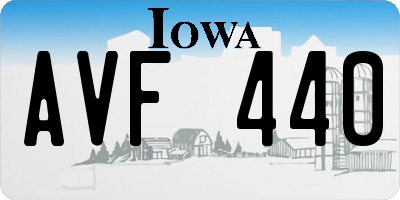 IA license plate AVF440