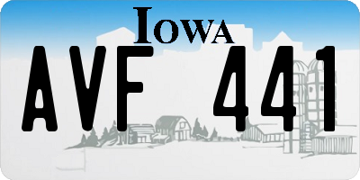 IA license plate AVF441