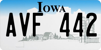 IA license plate AVF442