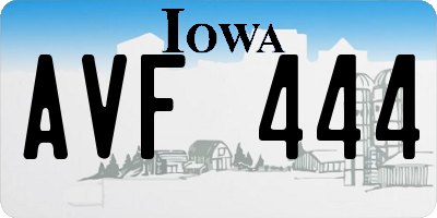 IA license plate AVF444