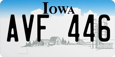 IA license plate AVF446