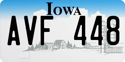 IA license plate AVF448