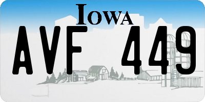 IA license plate AVF449