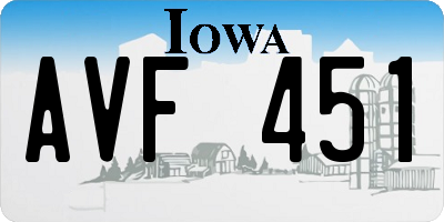 IA license plate AVF451