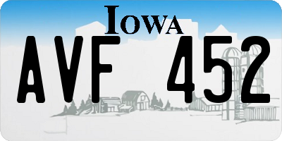IA license plate AVF452
