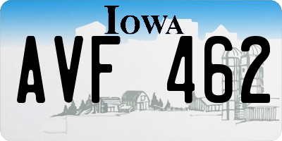IA license plate AVF462