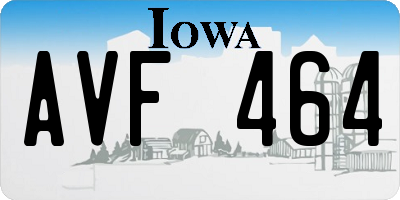 IA license plate AVF464