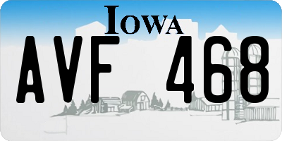 IA license plate AVF468