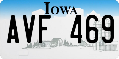 IA license plate AVF469