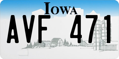 IA license plate AVF471