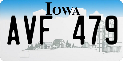 IA license plate AVF479