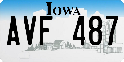 IA license plate AVF487