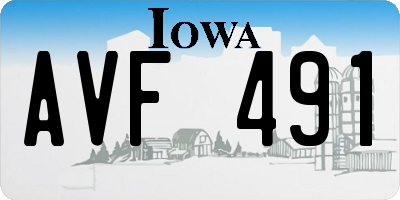 IA license plate AVF491