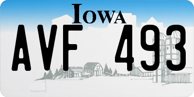 IA license plate AVF493