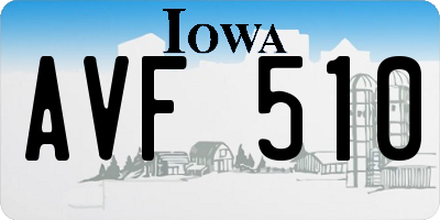 IA license plate AVF510