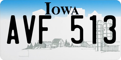 IA license plate AVF513