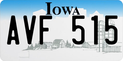 IA license plate AVF515
