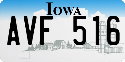 IA license plate AVF516