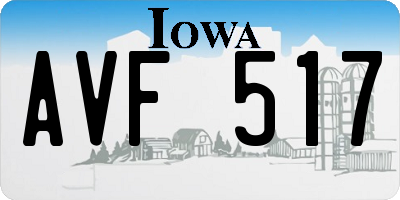 IA license plate AVF517