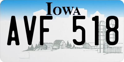 IA license plate AVF518