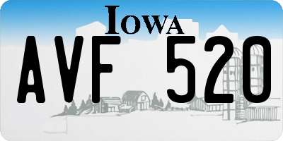 IA license plate AVF520