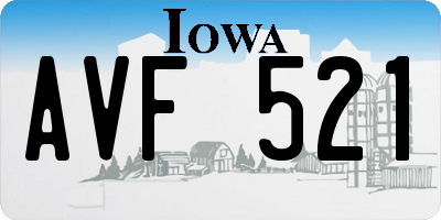 IA license plate AVF521