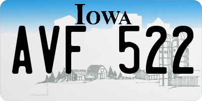 IA license plate AVF522