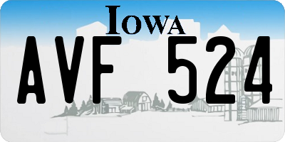 IA license plate AVF524