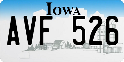 IA license plate AVF526