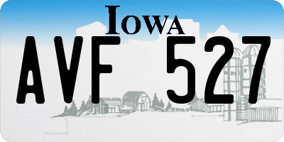 IA license plate AVF527