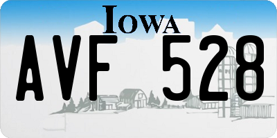 IA license plate AVF528