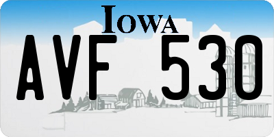 IA license plate AVF530