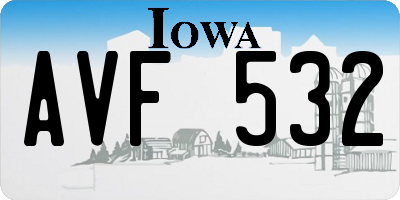 IA license plate AVF532