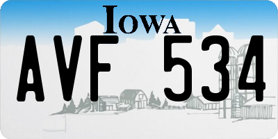 IA license plate AVF534