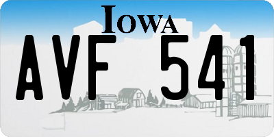 IA license plate AVF541