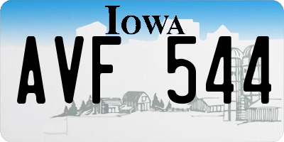 IA license plate AVF544