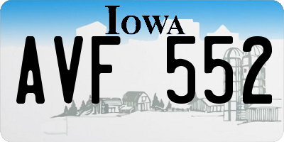IA license plate AVF552