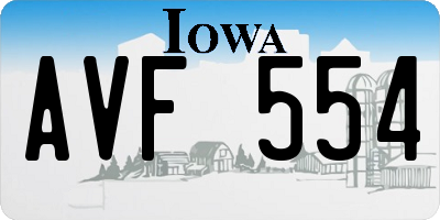 IA license plate AVF554
