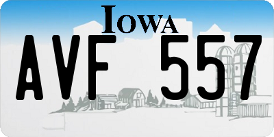 IA license plate AVF557