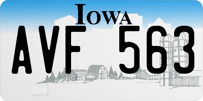 IA license plate AVF563
