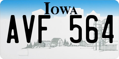 IA license plate AVF564